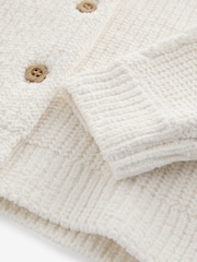 Ecru Cream Collar 100% Cotton Cardigan (3mths-7yrs) - Image 3 of 4