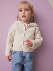Ovsena kaša - s kapuco pletena jopa (3mths-7yrs) - Slika 1 iz 4