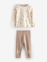 Tan Brown Knit Tabard 3 Piece Set (3mths-7yrs) - Image 3 of 5