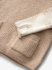 Tan Brown Knit Tabard 3 Piece Set (3mths-7yrs) - Image 4 of 5