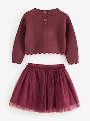 Red Bow Jumper & Skirt Set (3mths-7yrs) - Image 2 of 8