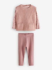 rožnata - Pletena tabarda 3 Pieces Set (3mths-7yrs) - Slika 6 iz 10