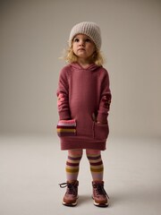 Berry Hooded Character Jumper Dress & Tights Set (3mths-7yrs) - Image 1 of 5