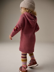 Berry Hooded Character Jumper Dress & Tights Set (3mths-7yrs) - Image 3 of 5