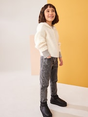 Ecru Cream Fluffy Hoodie (3-16yrs) - Image 1 of 9