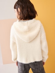 Ecru Cream Fluffy Hoodie (3-16yrs) - Image 5 of 9