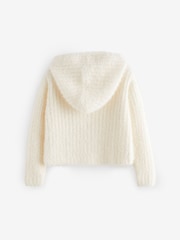Ecru Cream Fluffy Hoodie (3-16yrs) - Image 8 of 9