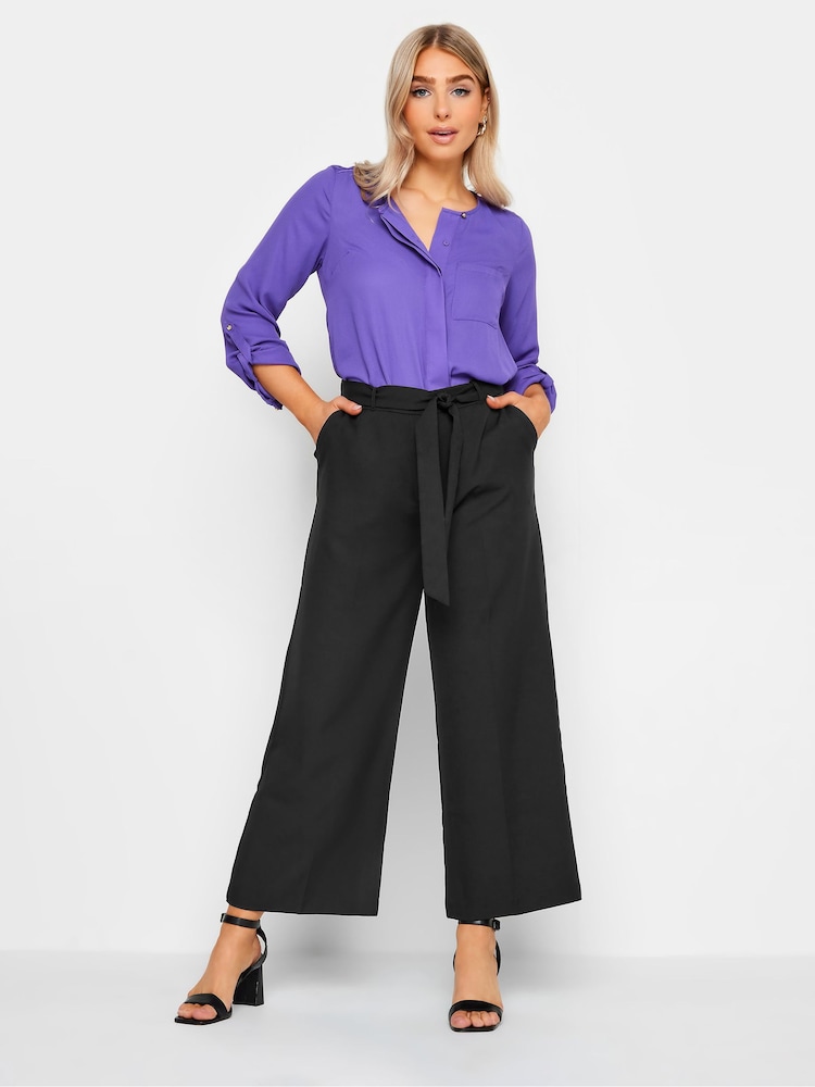 M&Co Black Tailored Wide Leg Trousers - Image 2 of 3