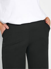 M&Co Black Stretch Scuba Wide Leg Trousers - Image 4 of 6