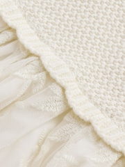 Ecru 2-in-1 Occasion Long Sleeve Knitted Jumper Dress (3mths-10yrs) - Image 7 of 10