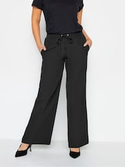M&Co Black Crepe Wide Leg Trousers - Image 1 of 5