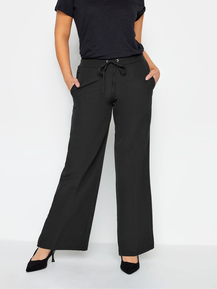 M&Co Black Crepe Wide Leg Trousers - Image 1 of 5