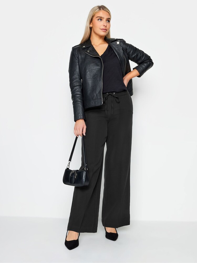 M&Co Black Crepe Wide Leg Trousers - Image 2 of 5