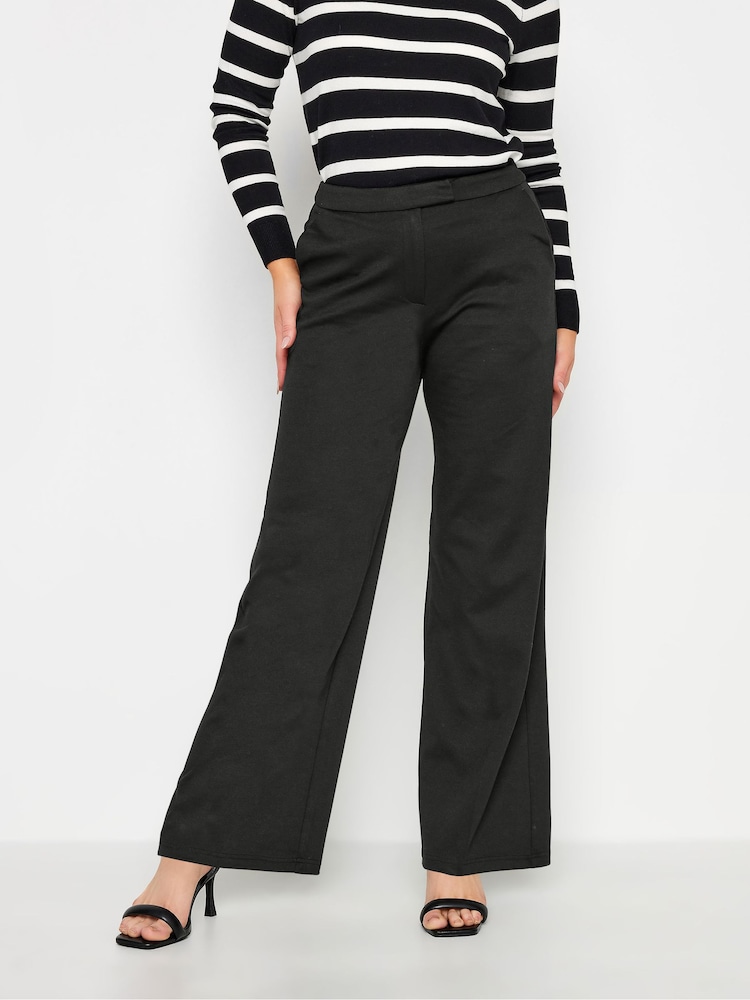 M&Co Black Ponte Wide Leg Trousers - Image 1 of 4