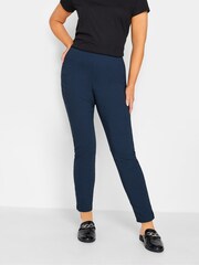 M&Co Blue Stretch Bengaline Trousers - Image 1 of 3