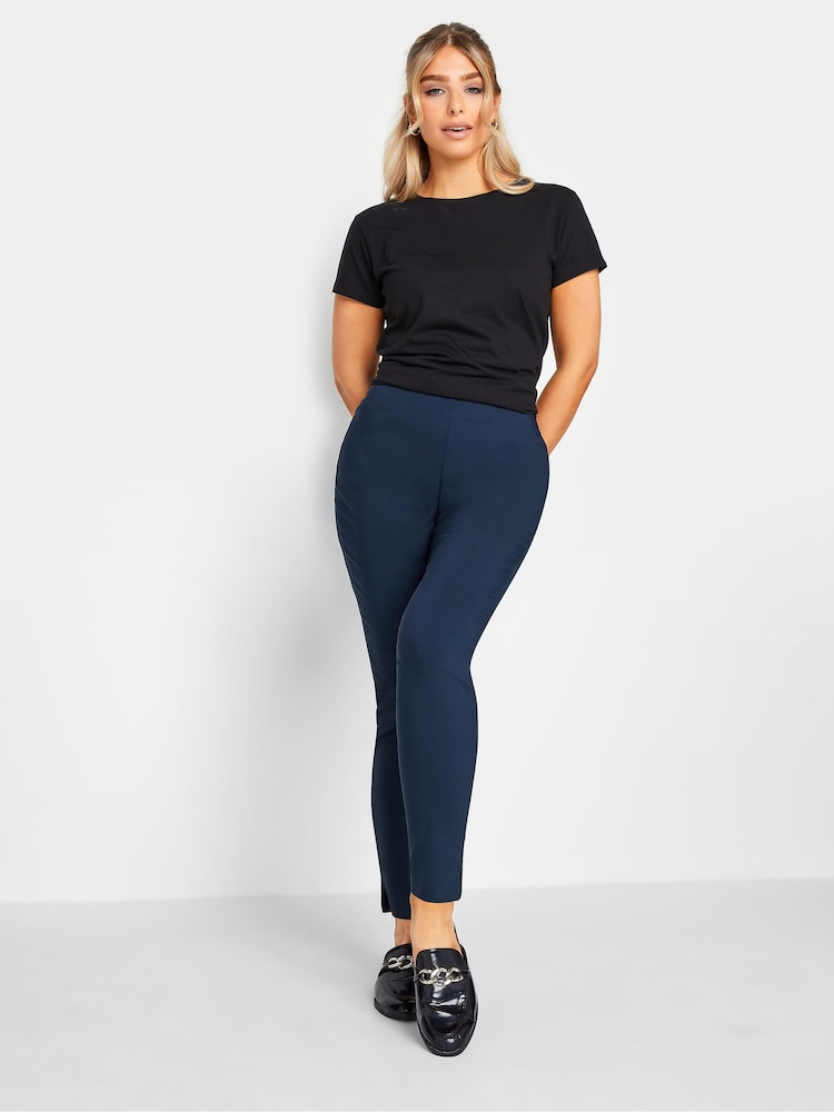 M&Co Blue Stretch Bengaline Trousers - Image 2 of 3