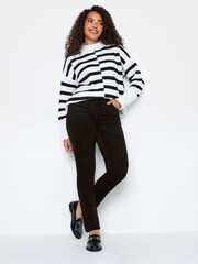 M&Co Black Cord Straight Leg Trousers - Image 2 of 4