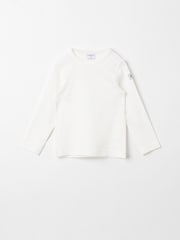 Polarn O. Pyret White Organic Cotton Long Sleeve Top - Image 1 of 2