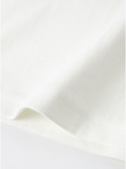 Polarn O. Pyret White Organic Cotton Long Sleeve Top - Image 2 of 2
