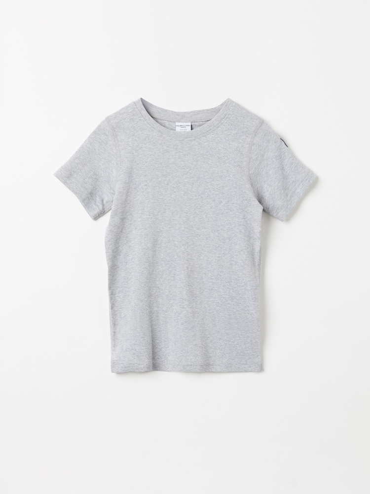 Polarn O. Pyret Grey Organic Cotton Short Sleeve T-Shirt - Image 1 of 2