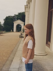 Tan Brown Knitted Tank Top (3-16yrs) - Image 2 of 7