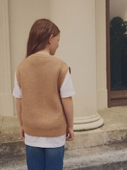 Tan Brown Knitted Tank Top (3-16yrs) - Image 3 of 7