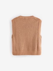 Tan Brown Knitted Tank Top (3-16yrs) - Image 6 of 7