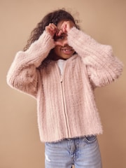 Pink Fluffy Hoodie (3-16yrs) - Image 1 of 7