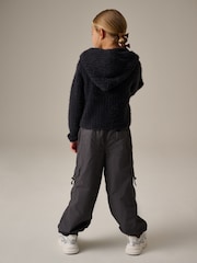 Charcoal Grey Fluffy Hoodie (3-16yrs) - Image 3 of 8