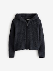 Charcoal Grey Fluffy Hoodie (3-16yrs) - Image 5 of 8