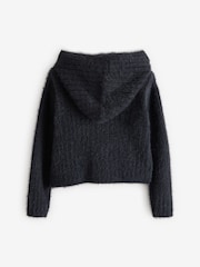 Charcoal Grey Fluffy Hoodie (3-16yrs) - Image 6 of 8