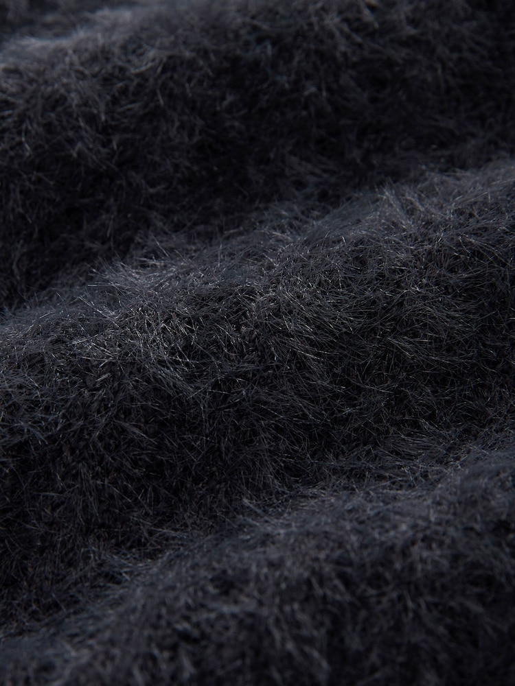 Charcoal Grey Fluffy Hoodie (3-16yrs) - Image 8 of 8