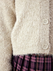 zlata (barva); zlato - Sparkle Boxy Cardigan (3-16yrs) - Slika 4 iz 8
