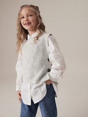 Grey Knitted Tank Top (3-16yrs) - Image 1 of 8