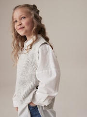 Grey Knitted Tank Top (3-16yrs) - Image 3 of 8