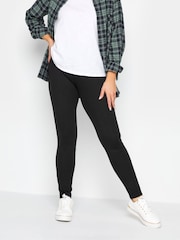 M&Co Black Ponte Seam Leggings - Image 1 of 4