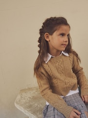Neutral Mock 100% Cotton Shirt Jumper (3-16yrs) - Image 3 of 8