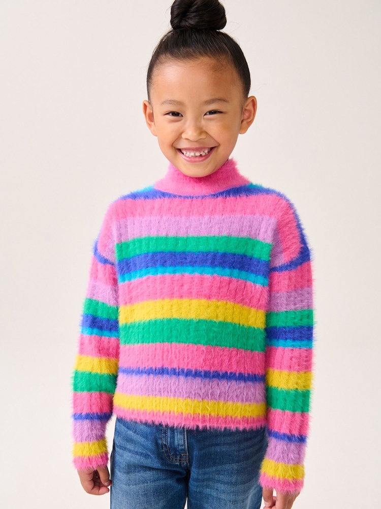 Regenbogenfarben - Flauschiger Pullover (3—16Jahre) - Bild 1 von 6 Regenbogenfarben - Flauschiger Pullover (3—16Jahre) - Bild 1 von 6