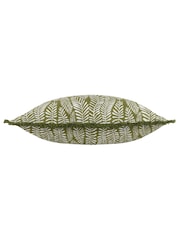 HÖEM Green Frond Abstract Polyester Filled 100% Cotton Cushion - Image 4 of 5