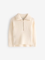 Ecru Creme - Pullover mit Reißverschluss (3-16 Jahre) - Bild 5 von 8