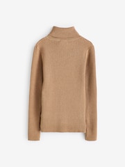 Tan Brown Roll Neck Jumper (3-16yrs) - Image 6 of 7