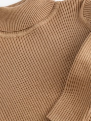 Tan Brown Roll Neck Jumper (3-16yrs) - Image 7 of 7
