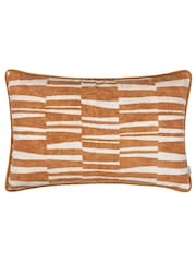 HÖEM Brown Piper Abstract Piped Polyester Filled 100% Cotton Cushion - Image 3 of 7