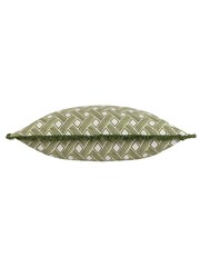 HÖEM Green Alexa Geometric Feather Filled 100% Cotton Cushion - Image 4 of 5