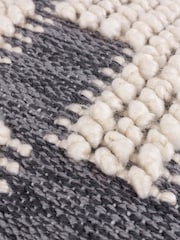 HÖEM Blue Himal Woven Knot Feather Filled 100% Cotton Cushion - Image 6 of 7