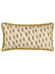 HÖEM Yellow Zabine Geometric Polyester Filled 100% Cotton Cushion - Image 3 of 5