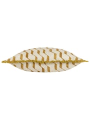 HÖEM Yellow Zabine Geometric Polyester Filled 100% Cotton Cushion - Image 4 of 5