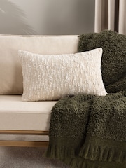 HÖEM Natural Eloise Boucle Feather Filled 100% Cotton Cushion - Image 1 of 6