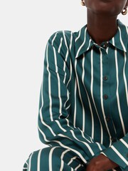 Whistles Green/Multi Petite Alex Stripe Shirt - Image 3 of 5