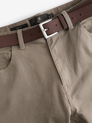 Stone Slim Fit Smart Belted Printed Stretch Chinos - Image 2 of 2